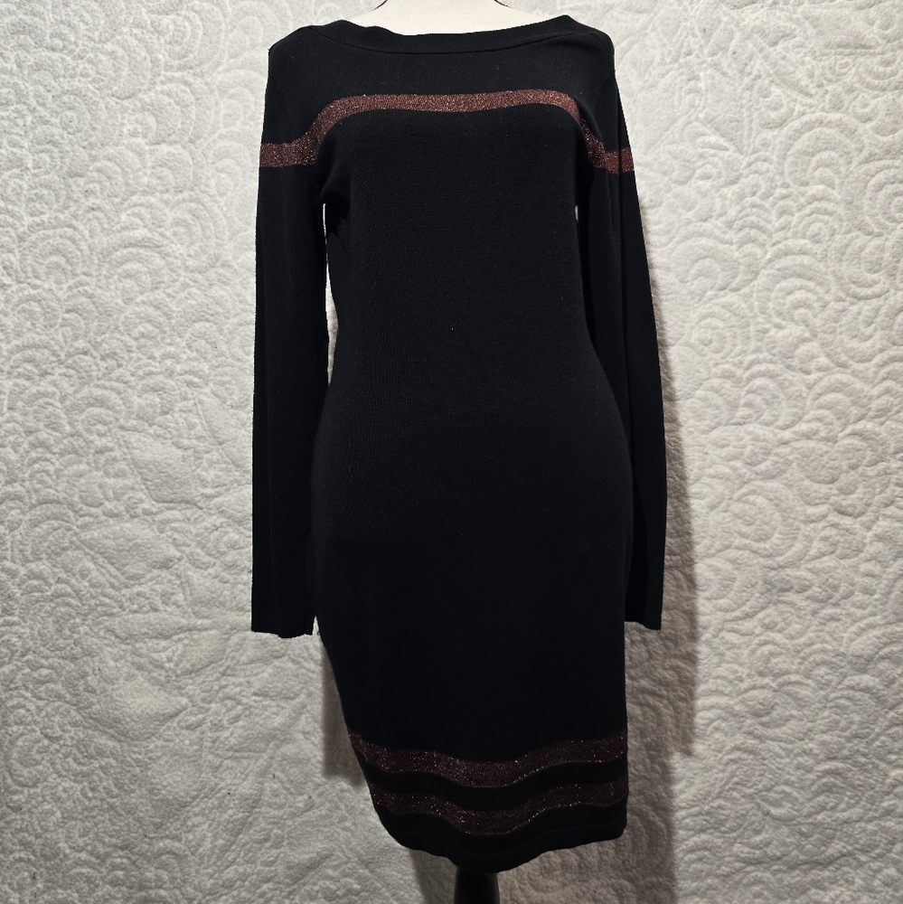 Elegant Black and Brown Women's Dress